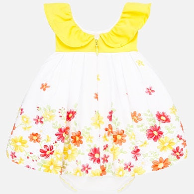 1880 Yellow Sun Satin Border Dress