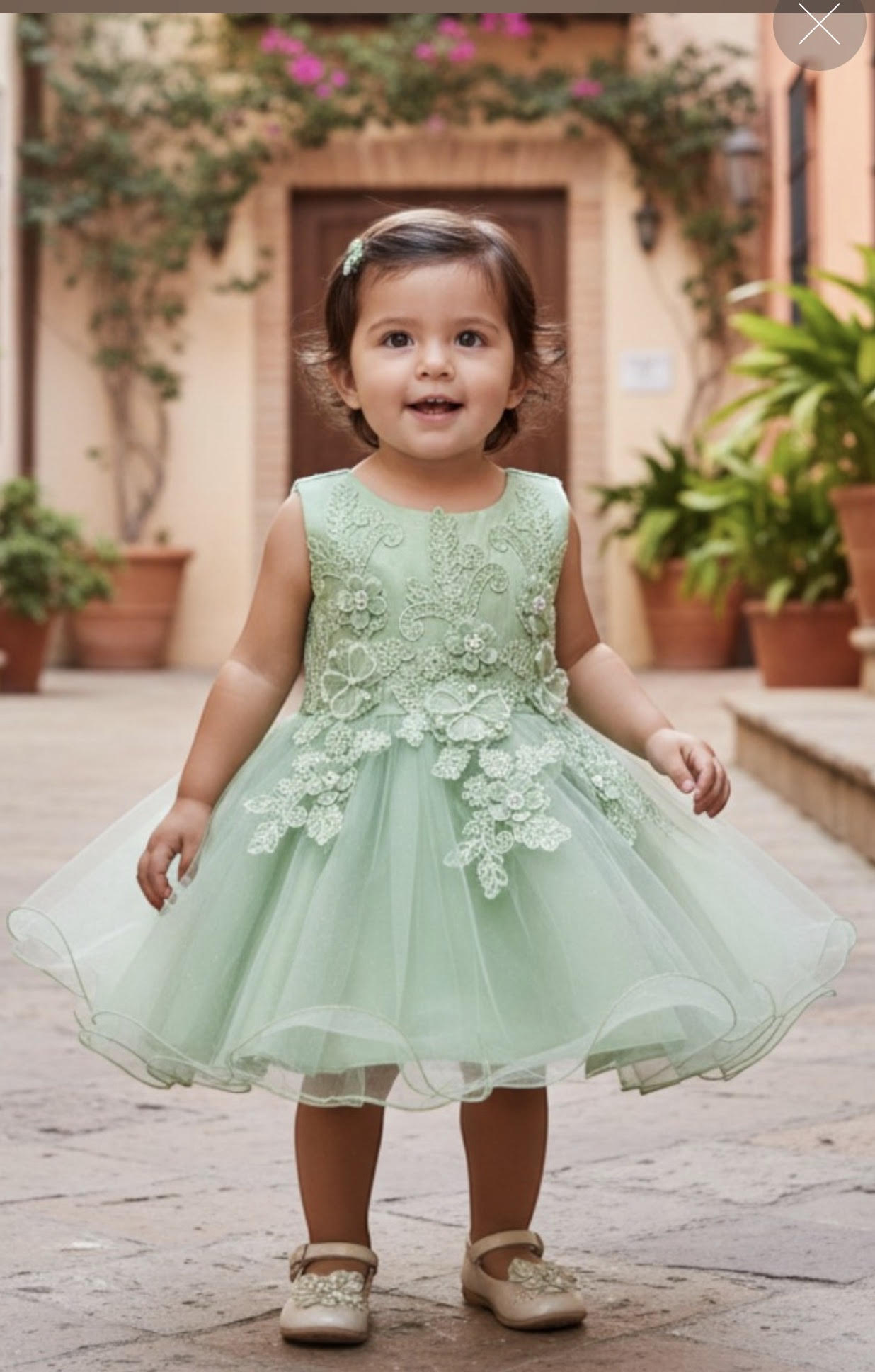 Floral Tulle Baby Dress 9110