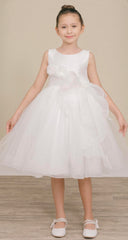 Rose Applique Kids Dress 9128