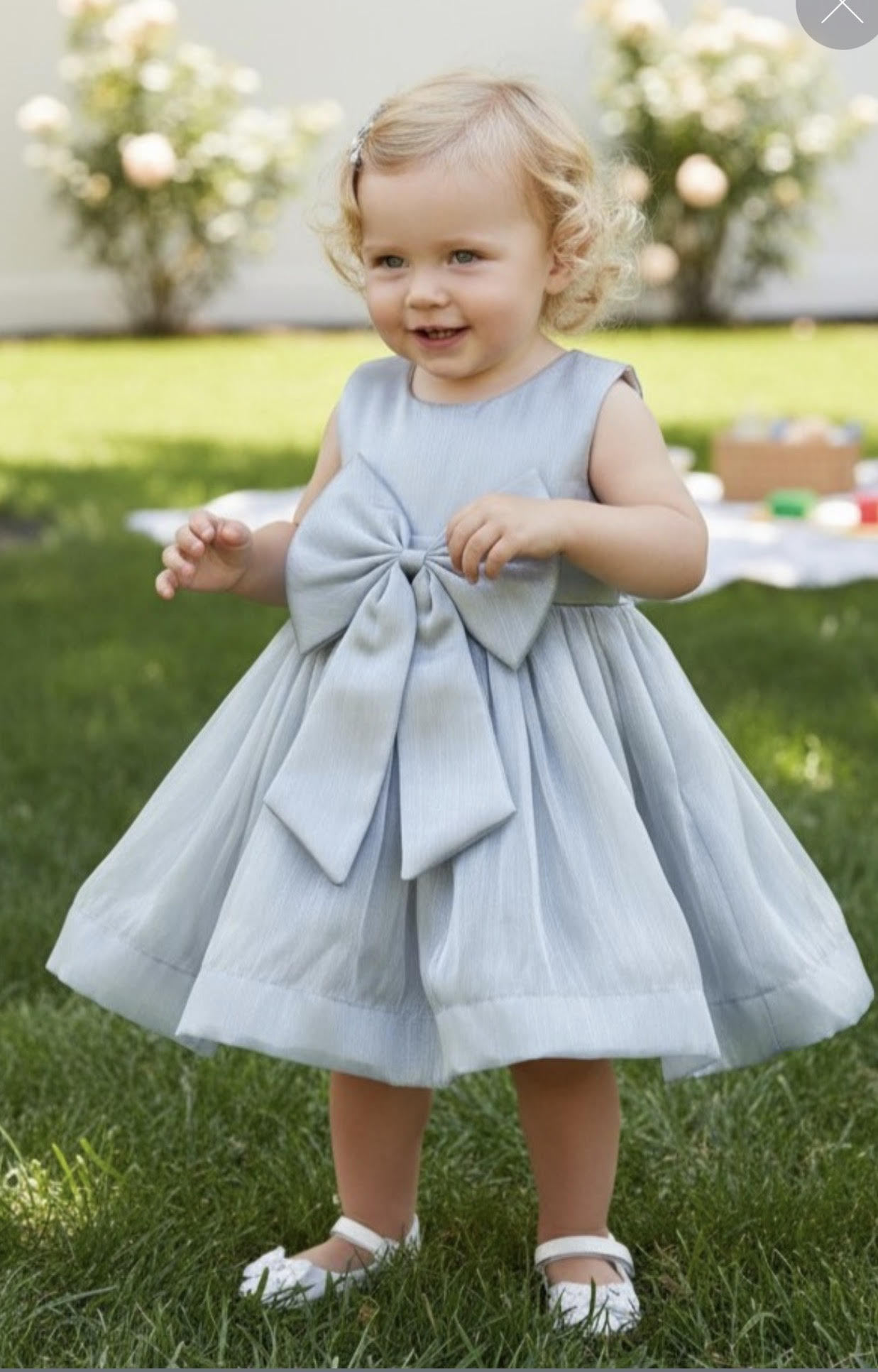 Ribbon Crystal Organza Dress 9191