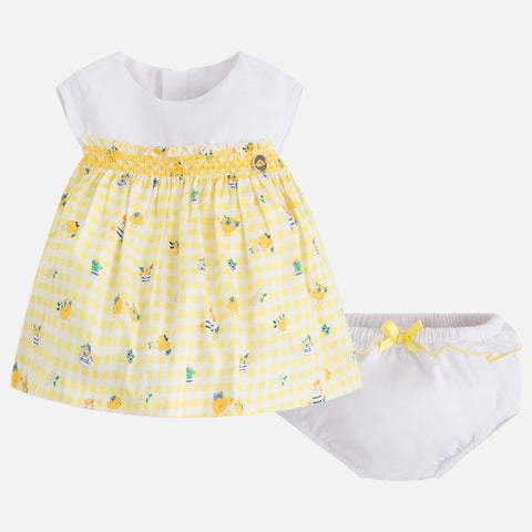 Two-piece baby girl dress with print 1858