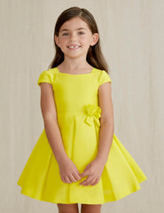5046 Yellow Shantung Dress