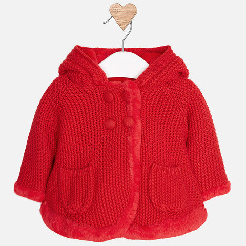 2316 Knitted hooded jacket